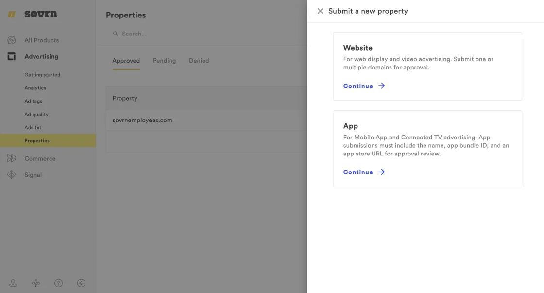 Sovrn Ad Exchange - Properties.webp